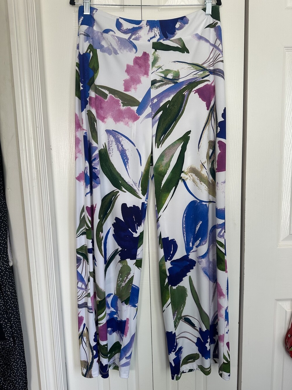Joseph Ribkoff Signature Floral Wide-Leg Pants - Made in Canada New #43